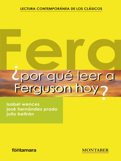 Title details for ¿Por qué leer a Ferguson hoy? by Isabel Wences - Available